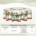 thumbnail image 5 of Christmas Holly Round Tablecloth Winter Snowflake Wrinkle Resistant Table Cloth Xmas Red Bird Decor Table Cover for Winter Holiday Home Kitchen Picnic Party 60 Inch, 5 of 8