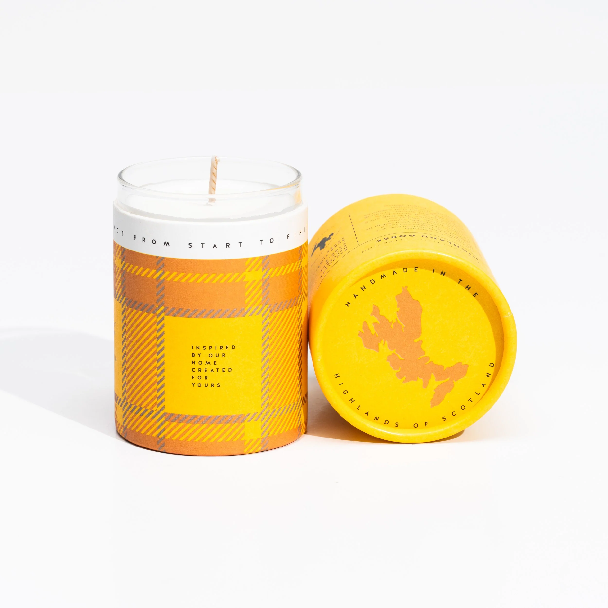 Isle of Skye Candle Co. Highland Gorse 100% Natural Blend of Soya Wax and Botanical Oils, 20h Candle Made in Scotland