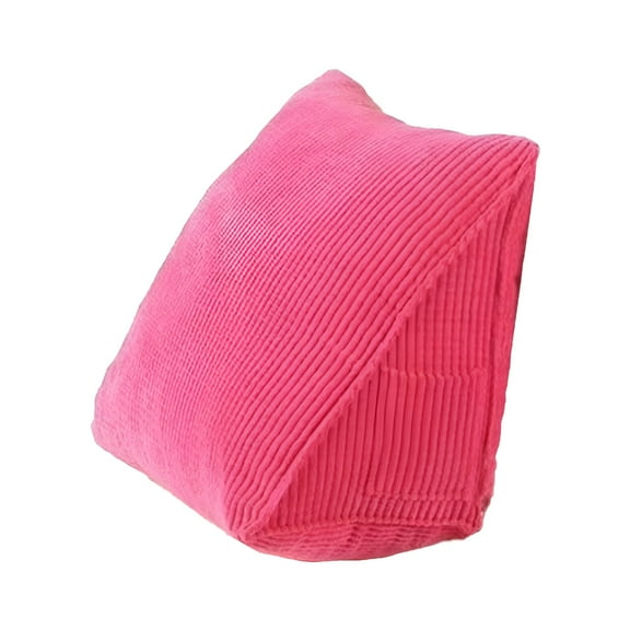 LAMIRO Solid Color Corduroy Ribbed Wedge Cushion Triangle Pillow Home Bed Sofa Decor