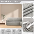 thumbnail image 6 of HDCAXKJ Sectional Couch Covers L Shaped Sofa Cover Stretch Jacquard Corner Sofa Covers for Living Room Non Slip Sectional Couch Slipcovers Furniture Protector,Extra Large,Sliver Gray, 6 of 10