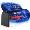 thumbnail image 6 of Mailbox Covers Merry Christmas Blue Snow Tree Magnetic Letter Post Box Cover Standard Size 21 x 18 Inch Garden Yard Home Decorative, 6 of 6