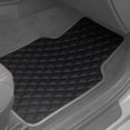 thumbnail image 4 of FH Group Deluxe Universal Fit Non-Slip Faux Leather Car Floor Mats Gray - 4pc, 4 of 9
