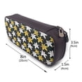 thumbnail image 3 of Picia Lilies Flowers Pattern Large Capacity PU Leather Pencil Case Organizer Pen Marker Holder Double Zipper Storage Bag Big Pencil Pouch for College Office, 3 of 6