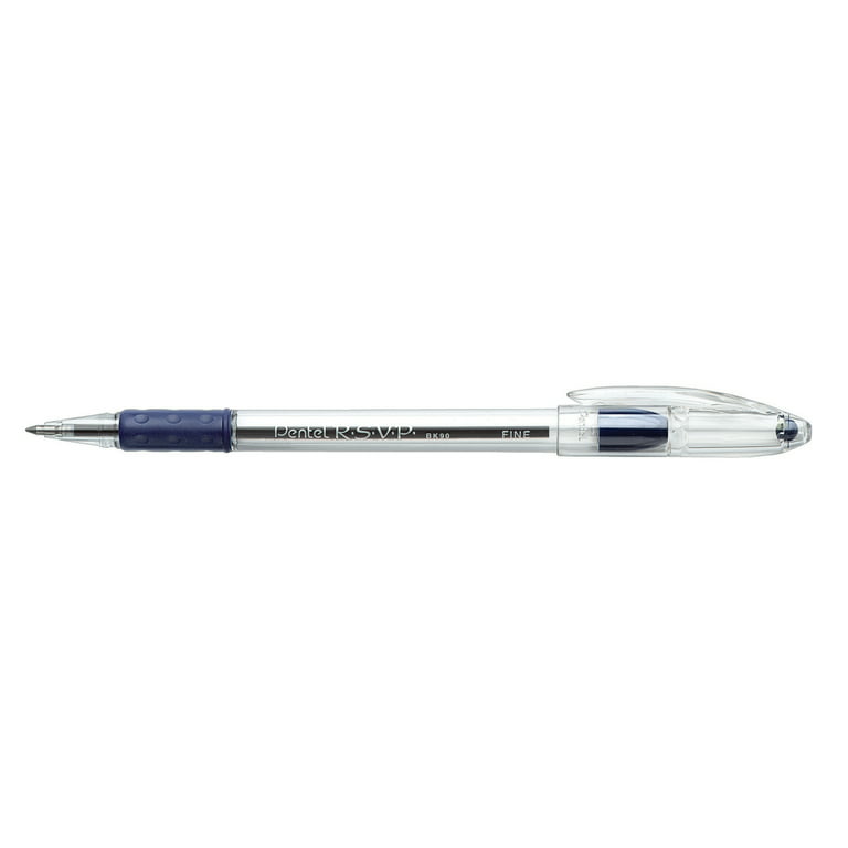 RSVP Ballpoint Pen, (0.7mm) Fine Line, Blue Ink (BK90-C) – Pens to