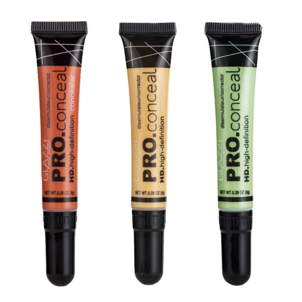 3 LA Girl Pro Conceal HD Concealer (Orange,Yellow,Green)