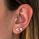 thumbnail image 4 of Pendientes pequeños de acero inoxidable con forma de bola y tornillo para mujer con forma de circón, 4 of 6