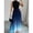 Blue, variant on EASYBRA Womens Gradient Pleated Maxi Dress Sleeveless Round Neck Elastic Waist Casual Summer Beach Dress