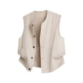 thumbnail image 4 of HUANBAI Pocket Vest Sleeveless Jacket Workwear Outdoor Casual Athletic Tank Top, 4 of 5