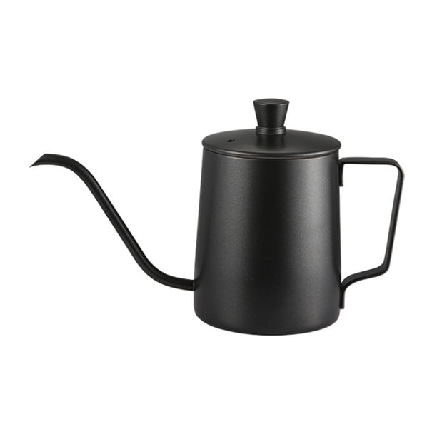 Kettle de cuello de cisne de peto por goteo Kettle Esturdy Cocina Aparato de agua Contenedor de agua Handheld Cafe Pots para el restaurante Home Bar El restaurante usa negro Jumpingount HA011209-01B