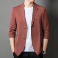thumbnail image 4 of Traje de alta gama nuevo de primavera sin costuras para ocio para hombres jóvenes y de mediana edad estilo coreano ajustado sin planchado pequeño, 4 of 5