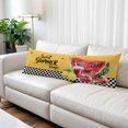 thumbnail image 3 of Sweet Summer Throw Pillow Covers Watermelon Juice Bee Lemon Black White Plaid Yellow Decorative Lumbar Pillow Cover Rectangle Cushion Case for Sofa Couch Bed Living Room Bedroom 20 X 54 Inches, 3 of 9