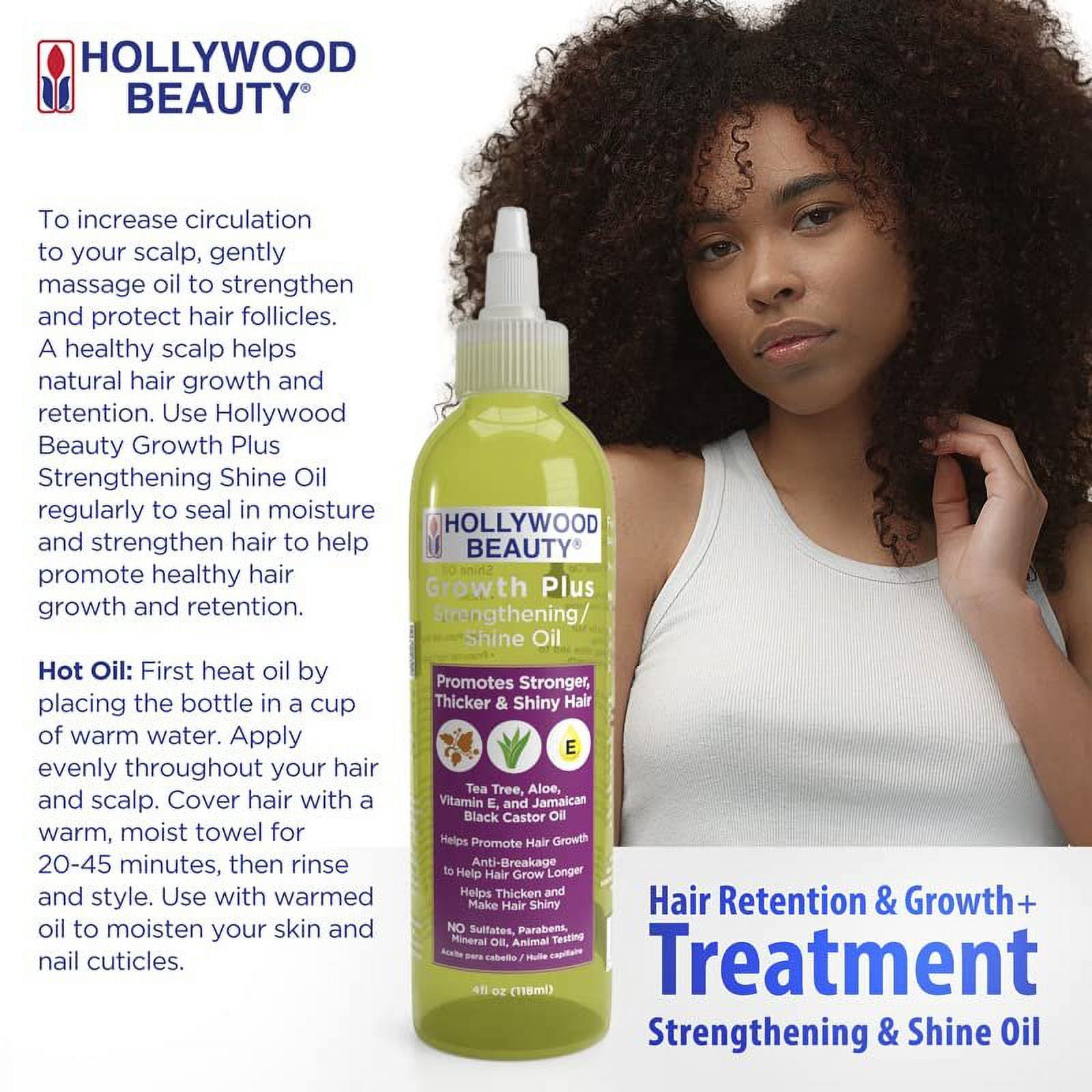 Growth+: Strengthening/Shine Oil With Jbco 4 Oz (Pack Of 2)