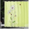 thumbnail image 4 of Ambesonne Daisy Shower Curtain, Chamomile Ladybugs Art, 69"Wx75"L, Multicolor, 4 of 5