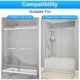 thumbnail image 5 of Paquete Combinado Guías Inferiores para Puertas Ducha Corredizas M6219 2 Tamaños (Rieles para Puertas Ducha Vidrio). Compatible con Vidrios de 1/2 Pulgadas y 3/8 Pulgadas Grosor, 5 of 7