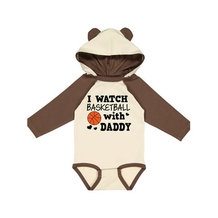 

Inktastic I Watch Basketball with Daddy Gift Baby Boy Long Sleeve Bodysuit