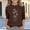 Brown, variant on Girls' 3/4 Sleeve T-Shirt Round Neck Spring Casual Shirts Tops Lightweight Soft Graphic Print Tunic Blouses for Kids 3-12 Years