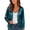 Green, variant on Karight Women's Satin Button-Down Jacket Long Sleeve Glossy Silk-Like Blazer Cardigan with V-Neck