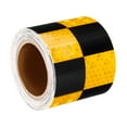 thumbnail image 3 of Reflective Tape, Waterproof Adhesive High Visibility Caution Warning Safety Tape Reflector for Trucks  Cars Yellow Black, 3 of 6