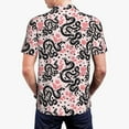 thumbnail image 4 of Balery Black Snake Printed Men’s Short Sleeve Polo Shirt, Midweight Men's Shirt,Golf Polo shirts -4X-Large, 4 of 9