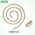 thumbnail image 3 of Uxcell 2-Pack 2 Filas 1 Yarda 8 mm Cadena de Cierre de Cristal de Rhinestone para Manualidades/Ropa [Oro], 3 of 6