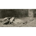 thumbnail image 2 of Mariano Fortuny Marsal 14x9 Black Ornate Wood Framed Double Matted Museum Art Print Titled: Dead Kabyle (1867), 2 of 5
