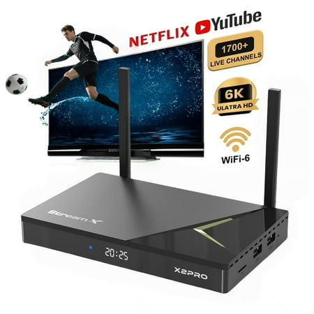 Latest 2025 SuperBox Streamx X2PRO | 4G RAM+32G ROM|8K 6K Hd |Bluetooth Voice Remote |2T2R Dual Band Wifi | Wifi 6