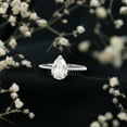 thumbnail image 6 of Rosec Jewels Certified Moissanite Teardrop Engagement Ring 2 Carat - 7X10 mm Pear Shape Moissanite Ring - D-VS1 Quality, 14K White Gold, US 11.50, 6 of 8