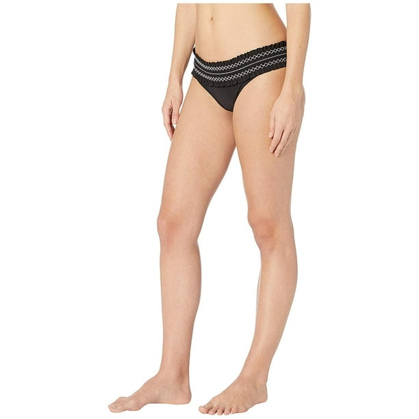 Tory Burch Swimwear Costa Hipster Bottoms Black/New Ivory 