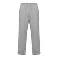 thumbnail image 6 of Horkkom Linen Pants Men Breathable Elastic Waist Beach Pants Summer Loose Casual Pants with Pockets XXL, 6 of 8
