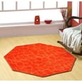 thumbnail image 3 of Furnish My Place Giraffe Dark Orange Area Rug, Animal Print Area Rug, Pet-Friendly Rug, Baby Nursery Mat, Indoor Area Rug, Perfect for Living Room, Playroom, 2' Octagon - Set of 3, 3 of 5