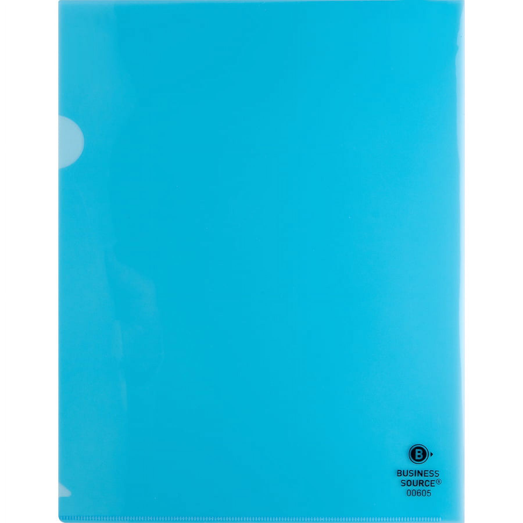 Business Source Letter File Sleeve - 8 1/2" X 11" - 20 Sheet Capacity - Polypropylene - Blue - 50 / Box