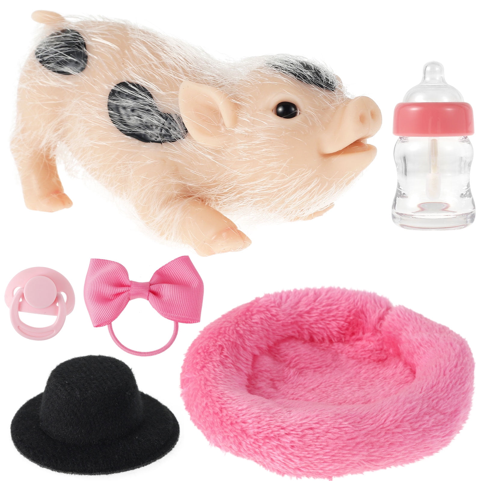 Eummy Silicone Pig, Full Silicone Animals Pig, Reborn Baby Dolls Silicone  Full Body, Cute Realistic Animals Pig Toy, Mini Baby Piggy Doll Soft Body