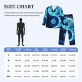 thumbnail image 4 of Cauagu Blue Yin And Yang Print Men's Long-Sleeve Pajama Set,Soft Button-Front 2Pjs for Men Long Sleeve Men’s Sleepwear-, 4 of 7