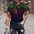 thumbnail image 2 of Camiseta con escote de verano a la moda para hombre Patrón de impresión 3D Manga corta Pompotops oipoqjl5835, 2 of 5