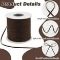 thumbnail image 4 of 1roll 100 Yards Single Face Velvet Ribbon Polester Ribbons Garment Accessory Coconut Brown 1/8 inch(4mm), 4 of 9