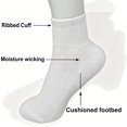thumbnail image 3 of DOVACKA 6 pairs Women's Cushioned Ankle Socks, Breathable Cotton Solid Color for Athletic Running, 3 of 5