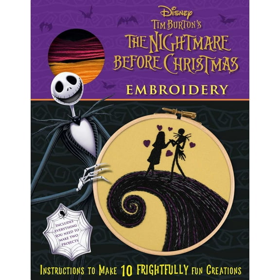Disney Tim Burton's the Nightmare Before Christmas Embroidery (Hardcover)