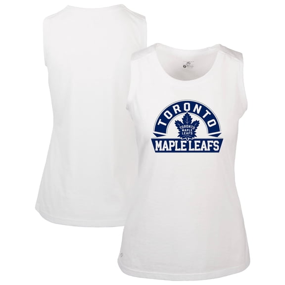 Women's Levelwear  White Toronto Maple Leafs Macy Banner Arch Tank Top
