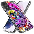 thumbnail image 2 of MUNDAZE Samsung Galaxy S20 Shockproof Clear Hybrid Protective Phone Case Vibrant Pink Purple Tie Dye Summer Leopard Swirl Rainbow Cover, 2 of 5