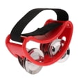 thumbnail image 6 of 2pcs Foot Tambourine Percussion Musical Instrument with Metal Bell Children Red, 6 of 8