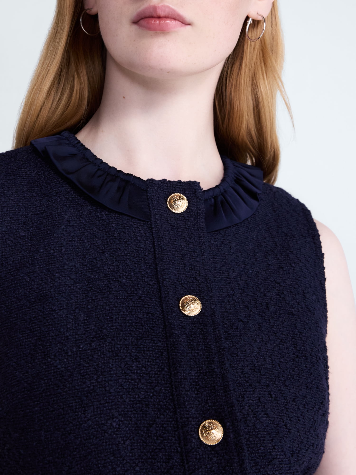 Free Assembly Women's and Women's Plus Sleeveless Button Front Combo Shift Dress, Sizes XS-4X