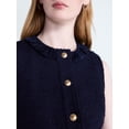 thumbnail image 4 of Free Assembly Women's and Women's Plus Sleeveless Button Front Combo Shift Dress, Sizes XS-4X, 4 of 5