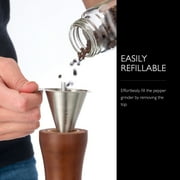 Cole & Mason Wood Capstan Precision+ Pepper Grinder Mill with Carbon Steel Mechanism, Refillable, Adjustable