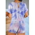 thumbnail image 3 of Women's Multicolor Pocketed Tie Dye Knit Romper, 3 of 13