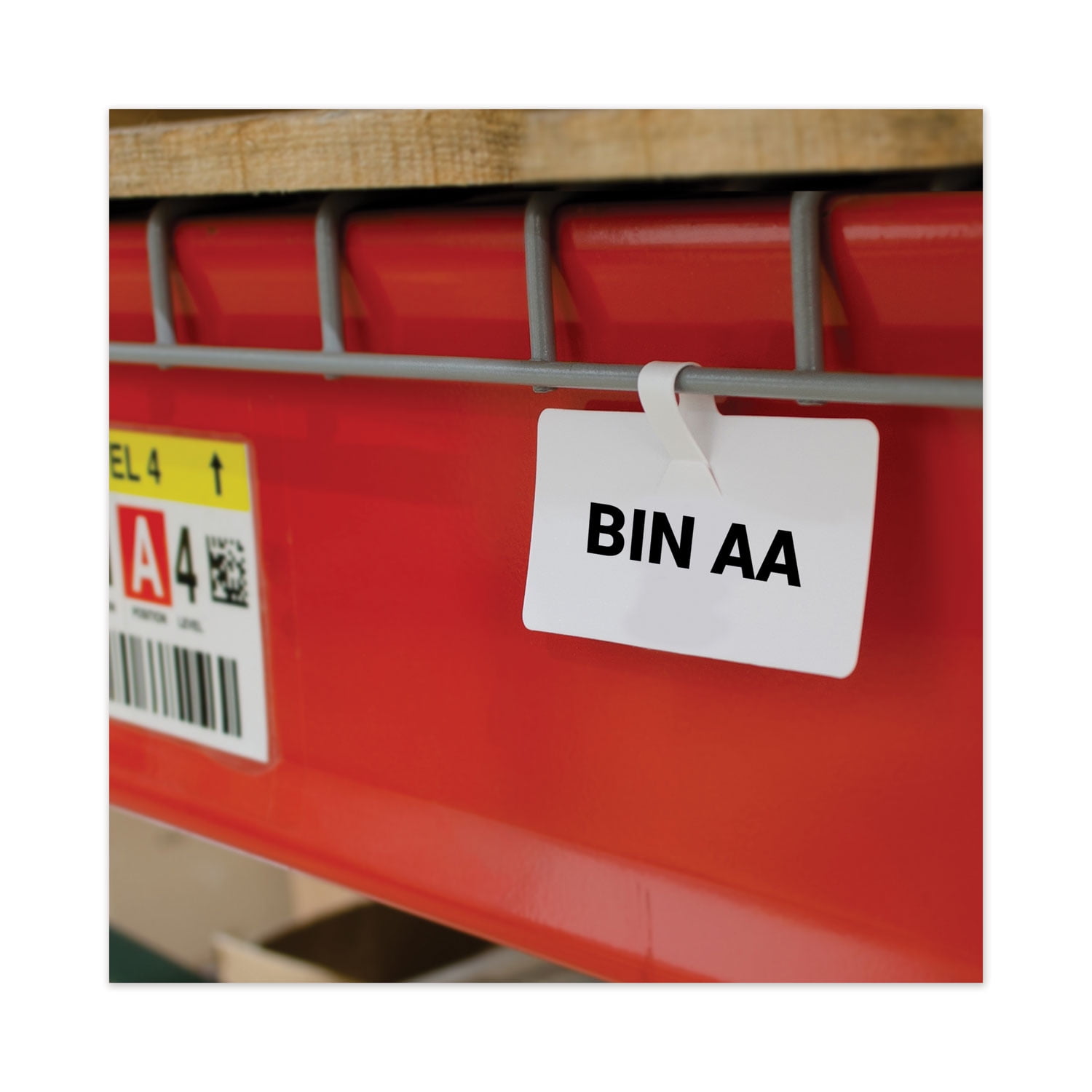 Wire Rack Shelf Tag Side Load, 3.5 x 1.5 White 10pk