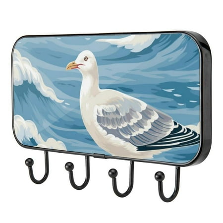 

Seagull Self Adhesive Towel Coat Wood Iron Hooks for Home Keys Door Outdoor Home Improvement Utility Hook