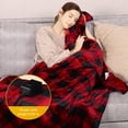 thumbnail image 2 of Mayincolor Heated Blanket 50" x 60", Heating Electric Throw Blanket, 10 Heat Settings, 12 Hours Auto Off, Machine Washable, ETL Certified, Overheating Protection, Black & Red, 2 of 10
