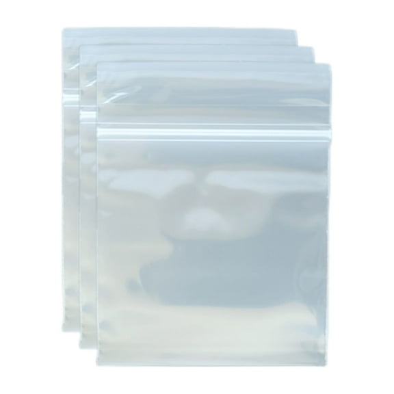 MRMX 100pcs Self Locking 2" x 2" Plastic Bags 2mm Thick All Purpose Storage Baggies Zip Lock Reusable Organizer