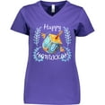 thumbnail image 3 of Inktastic Happy Hanukkah Dreidel and Laurels Women's V-Neck T-Shirt, 3 of 5