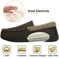 thumbnail image 2 of VONMAY Men's Moccasin Slippers Fuzzy House Shoes with Whipstitch Indoor Outdoor, 2 of 5